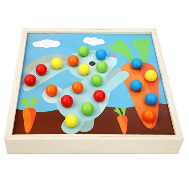 Joc 2 in 1 Montessori, Pescuit Magnetic Pestisori si Mozaic Iepuras [2]