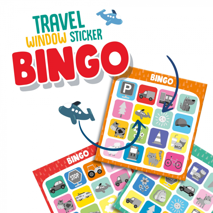Joc bingo de copii cu stickere - set de calatorie [4]
