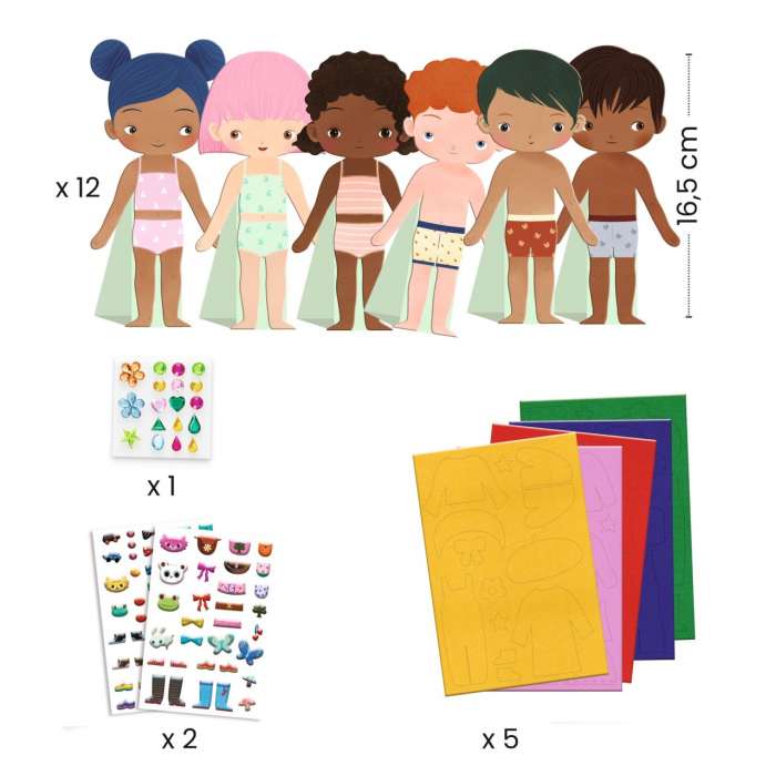 Joc creativ Imbraca si accesorizeaza personaje, Djeco [3]