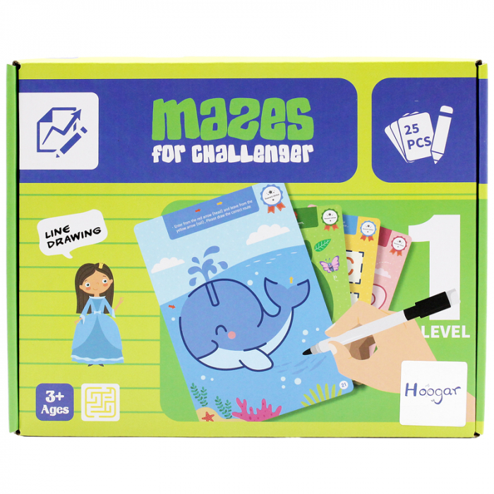 Joc cu labirinturi 25 planse reutilizabile Montessori [2]