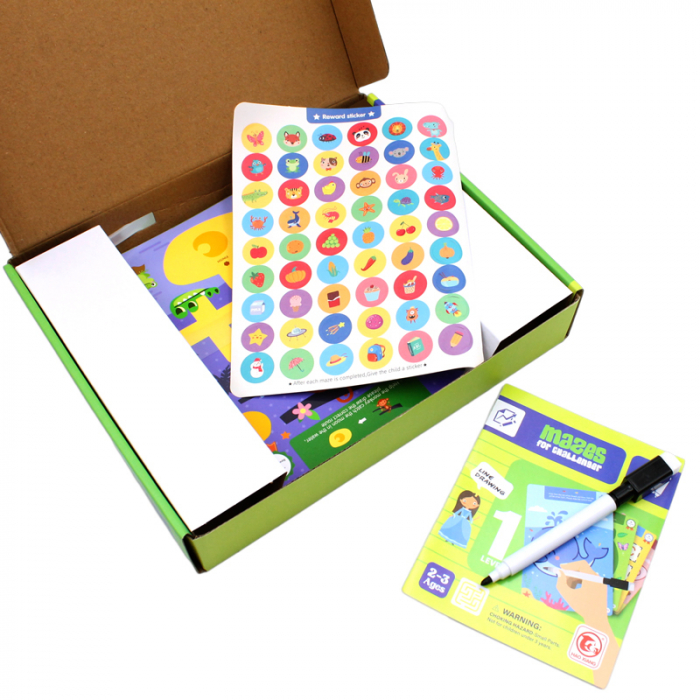 Joc cu labirinturi 25 planse reutilizabile Montessori [4]