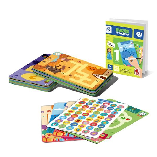 Joc cu labirinturi 25 planse reutilizabile Montessori [6]
