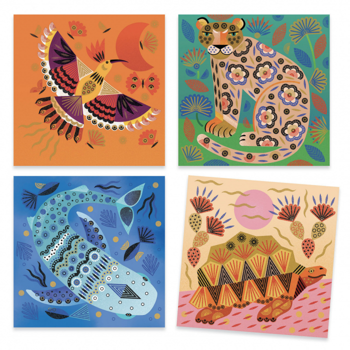 Joc creativ cu stampile Modele si animale, Djeco [5]