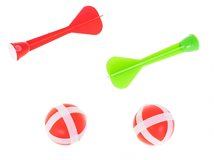 Joc Darts pentru Copii cu 2 Mingi Velcro si 2 Sageti, 28 cm [6]