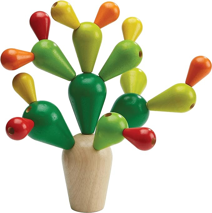 Joc de indemanare Montessori din lemn, Cactus instabil [3]