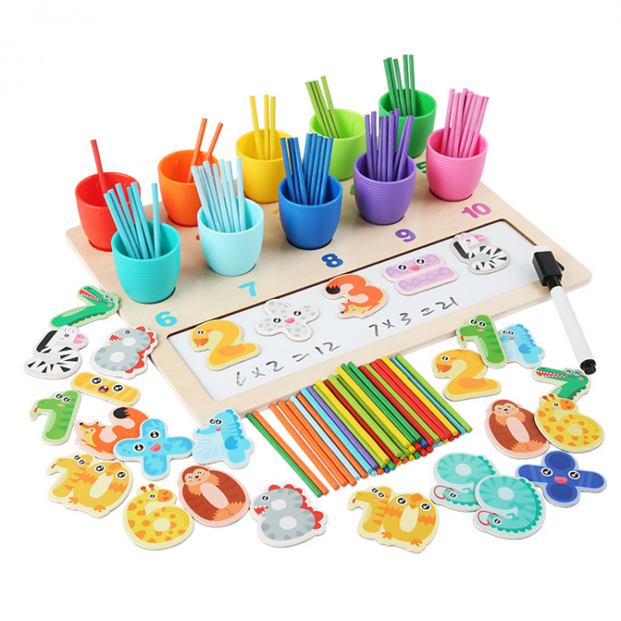 Joc din lemn Montessori educativ, Matematica si Clasificare [2]