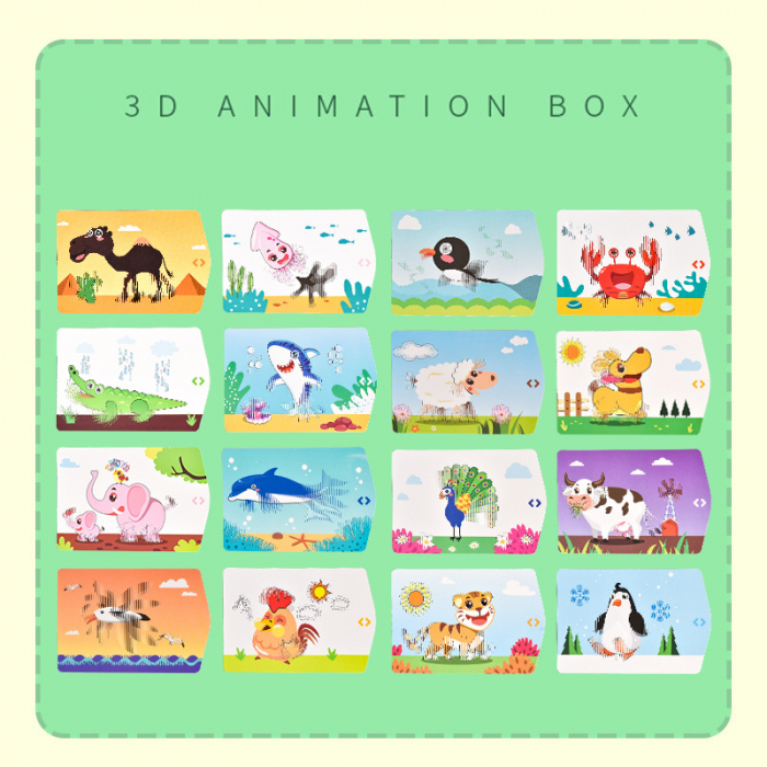 Joc interactiv 3D, Cutie vizuala, Model cu Animale [4]