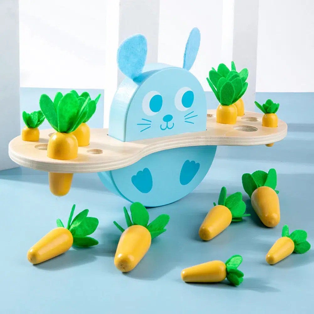 Joc Interactiv din Lemn de Echilibru cu Iepuras, 16 Piese [8]