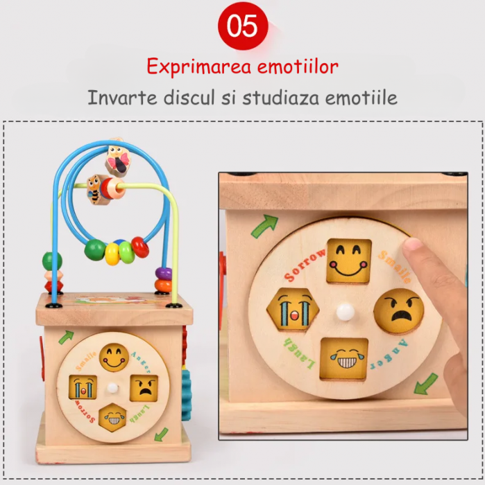 Joc Interactiv Montessori din Lemn cu 6 Activitati [11]