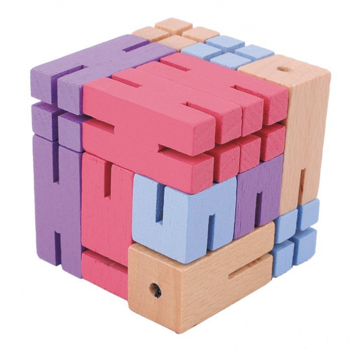 Joc logic IQ Puzzle 3D Figurina violet, Fridolin [1]