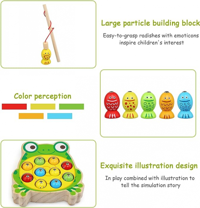 Joc magnetic de pescuit din lemn – Broscuta [2]