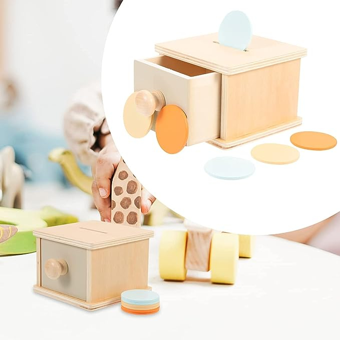 Joc Montessori cu Sertar si Discuri Colorate Cutia Permanentei [4]