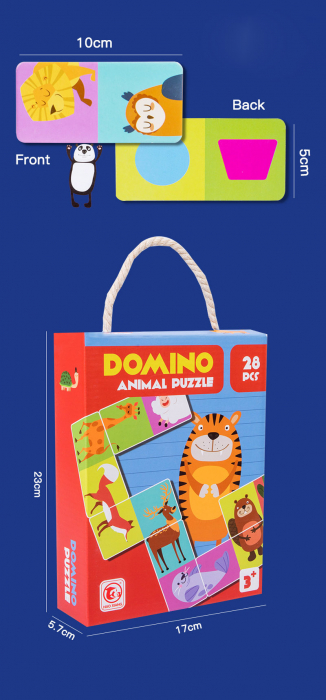 Joc Montessori de memorie si inteligenta 28 de piese de tip domino [3]