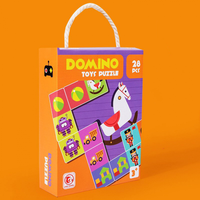 Joc Montessori de memorie si inteligenta 28 de piese de tip domino [2]