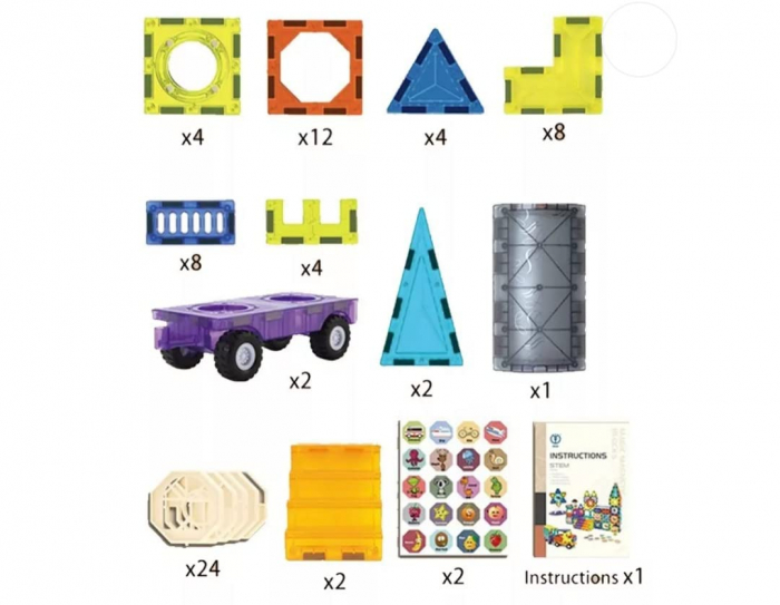Joc STEM cuburi magnetice de constructie 71 piese [5]