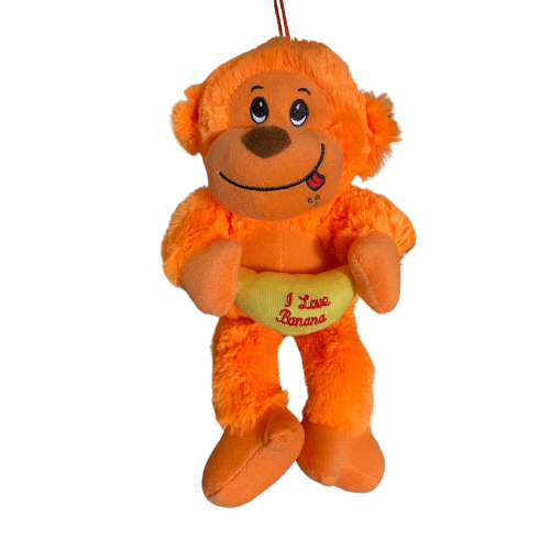 Jucarie de Plus, Maimutica Kiki cu Banana, 35 cm, Portocaliu [1]