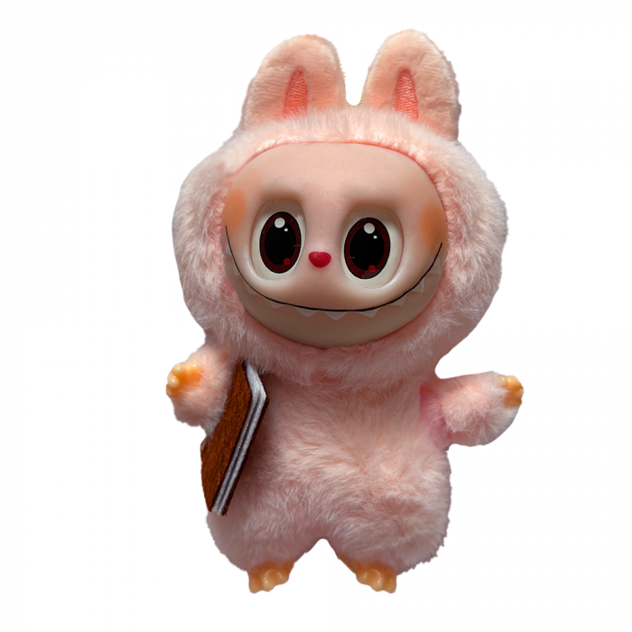 Jucarie de Plus Labubu Merge la Scoala, 18 cm, Gri [2]