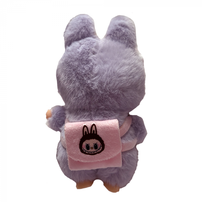 Jucarie de Plus Labubu Merge la Scoala, 18 cm, Mov [2]