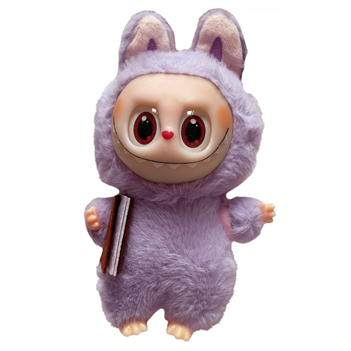 Jucarie de Plus Labubu Merge la Scoala, 18 cm, Gri [6]