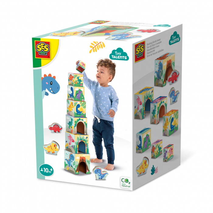 Jucarie de stivuit pentru copii - Turn cu figurine de dinozauri [2]