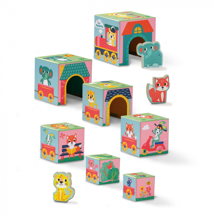 Jucarie de stivuit - Turn cu figurine de animale [5]