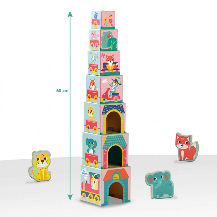 Jucarie de stivuit - Turn cu figurine de animale [2]