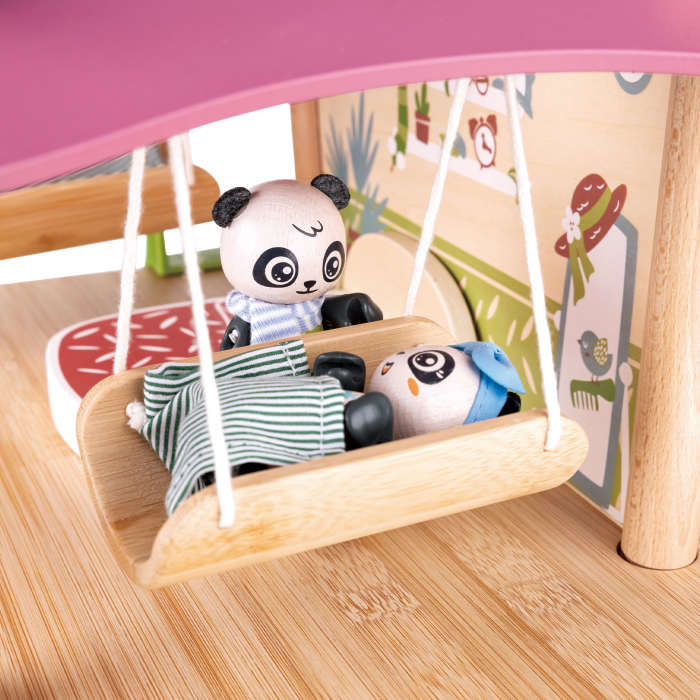 Jucarie din bambus - Casa ursilor Panda (25 piese) [4]