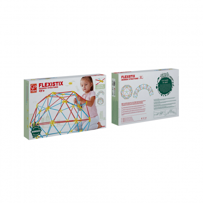 Jucarie din bambus Flexistix - Cupola Geodezica (177 piese) [2]