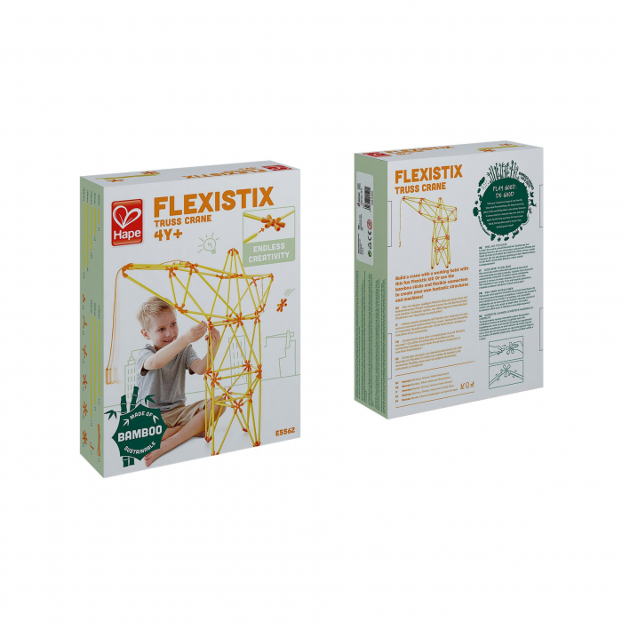 Jucarie din bambus Flexistix - Macara pivotanta (94 piese) [2]