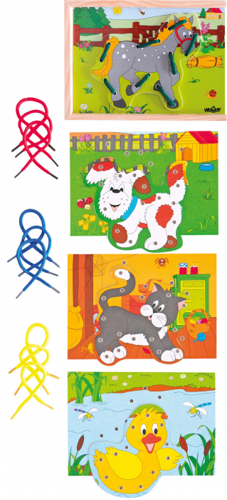 Jucarie din lemn - Animale cu siret [2]