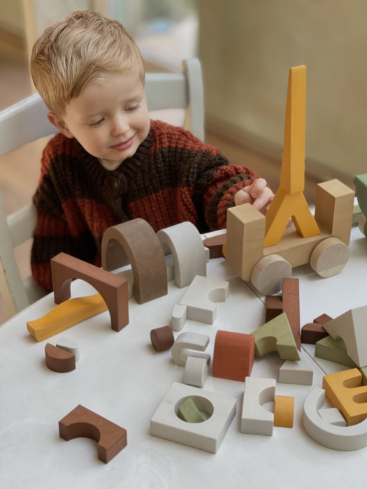 Jucarie din lemn - Blocuri puzzle [4]