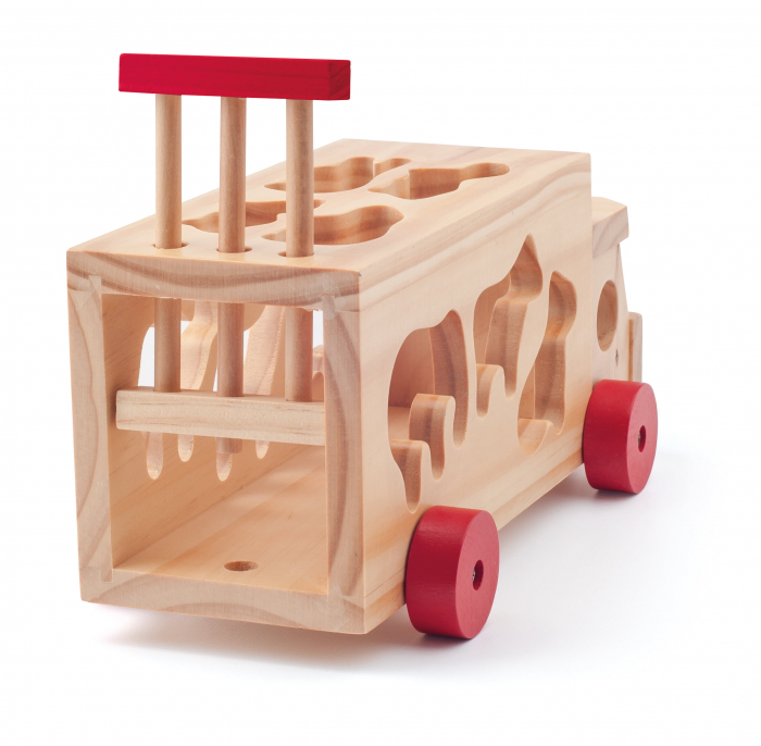 Jucarie din lemn - Camion de sortare cu forme [3]