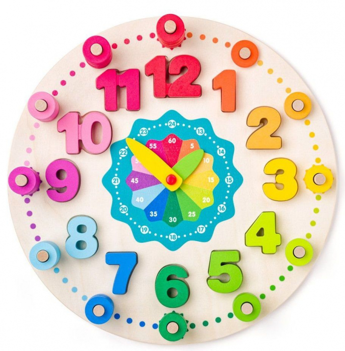 Jucarie din lemn - Ceas didactic cu matematica [6]