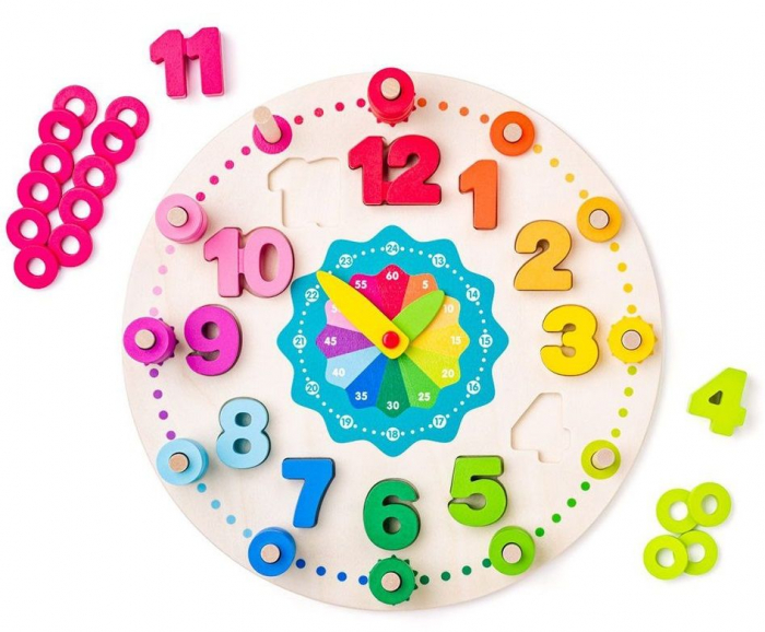 Jucarie din lemn - Ceas didactic cu matematica [2]