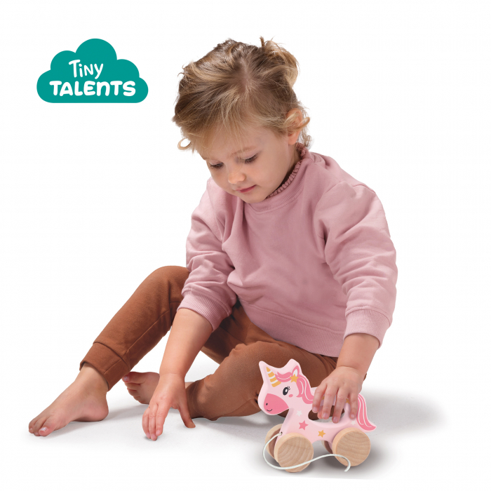 Jucarie din lemn copii - Unicorn 2 in 1, impinge si trage [4]