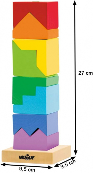 Jucarie din lemn de stivuit - Turn [4]