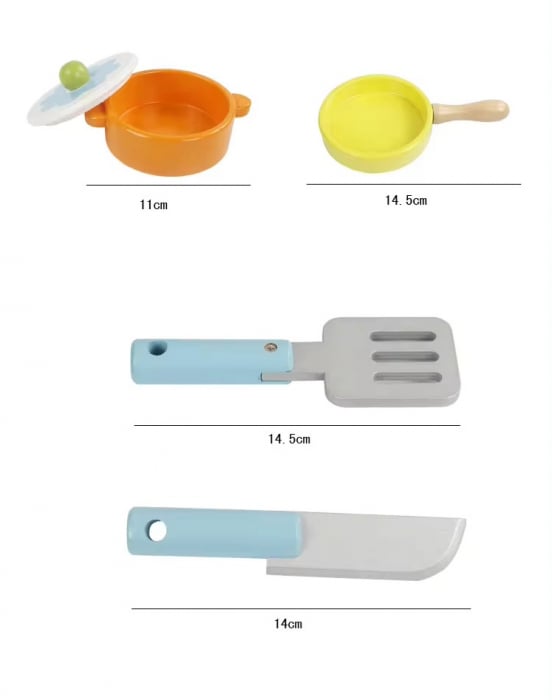 Set Bucatarie Din Lemn cu Accesorii [7]