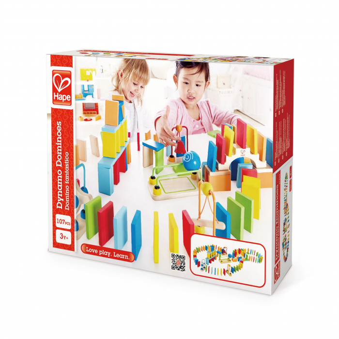 Jucarie din lemn - Domino dinam (100 piese) [2]