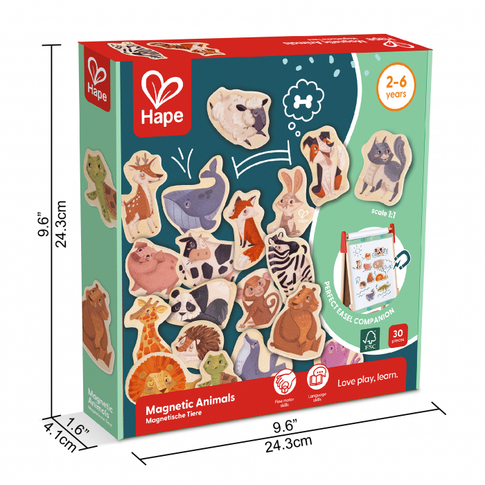 Jucarie din lemn - Magneti animale (30 piese) [6]