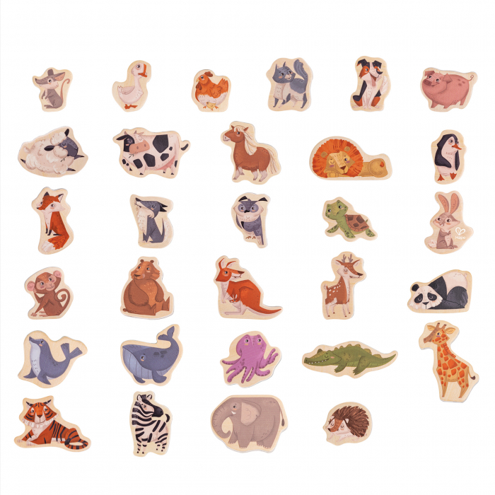 Jucarie din lemn - Magneti animale (30 piese) [3]