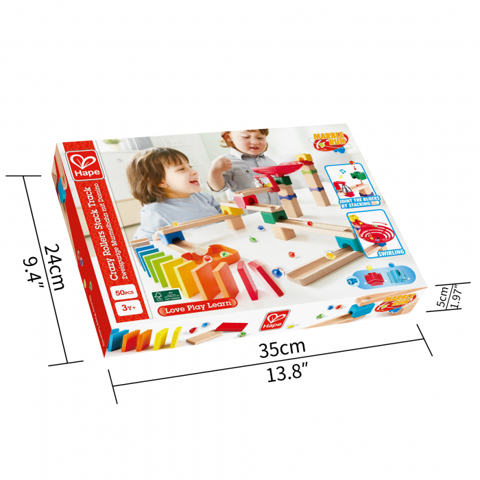 Jucarie din lemn - Marble Run Crazy Rollers (50 piese) [7]