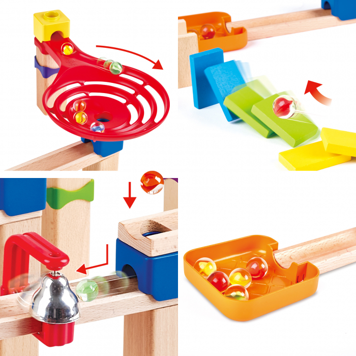 Jucarie din lemn - Marble Run Crazy Rollers (50 piese) [3]