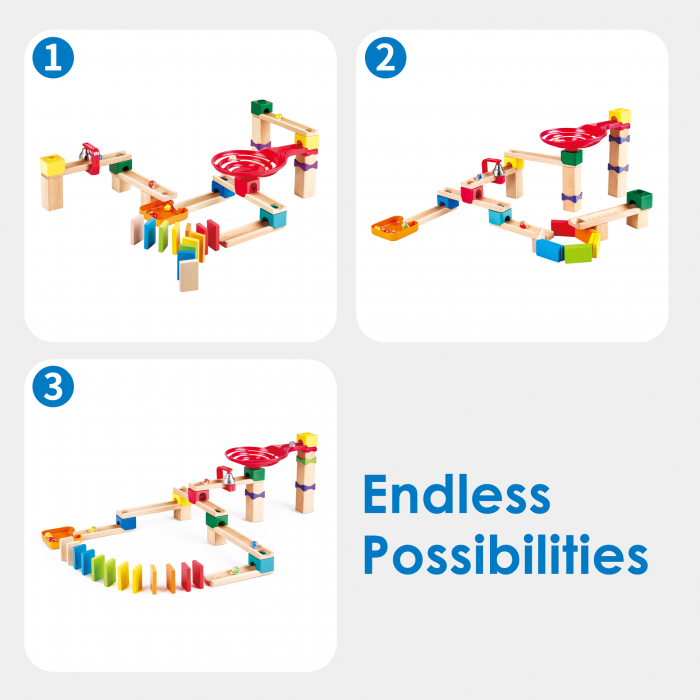 Jucarie din lemn - Marble Run Crazy Rollers (50 piese) [4]