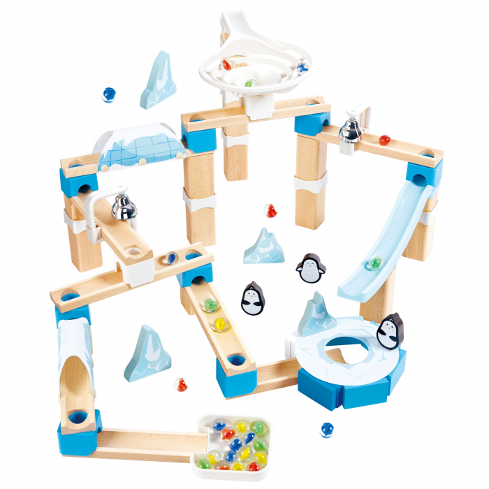 Jucarie din lemn - Marble Run Penguin Playland (112 piese) [1]
