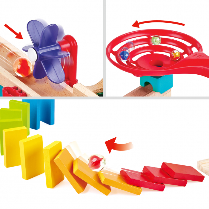 Jucarie din lemn - Marble Run Race Track (81 piese) [3]