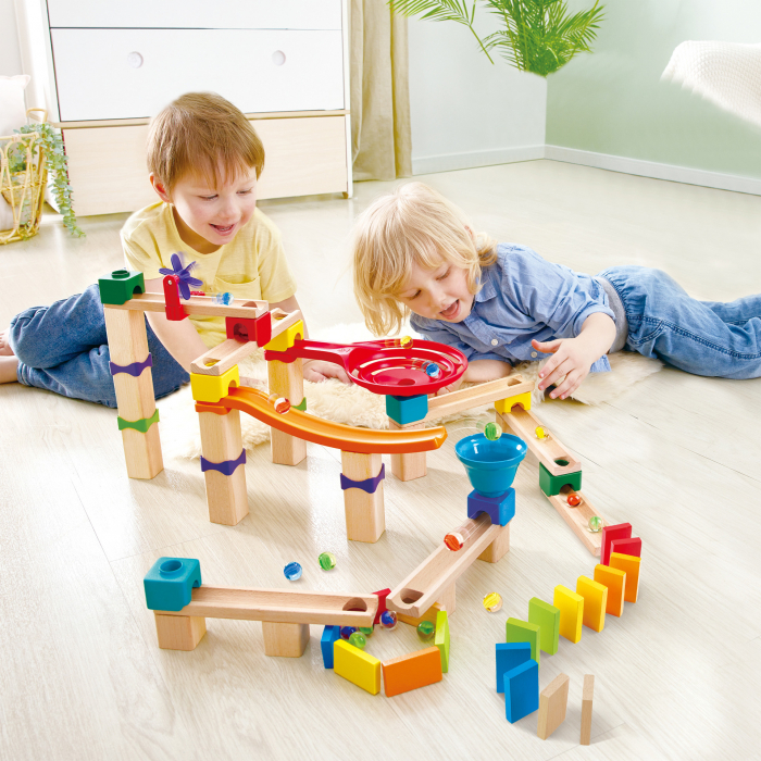 Jucarie din lemn - Marble Run Race Track (81 piese) [2]