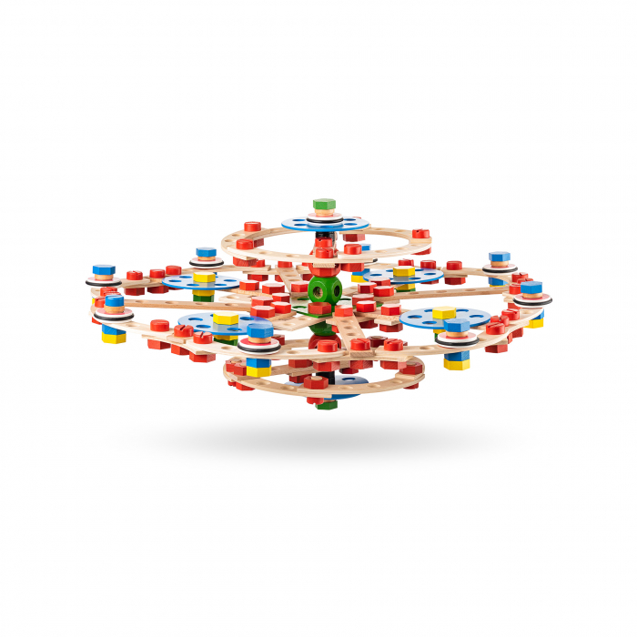 Jucarie din lemn - Set constructie inginer (340 piese) [4]