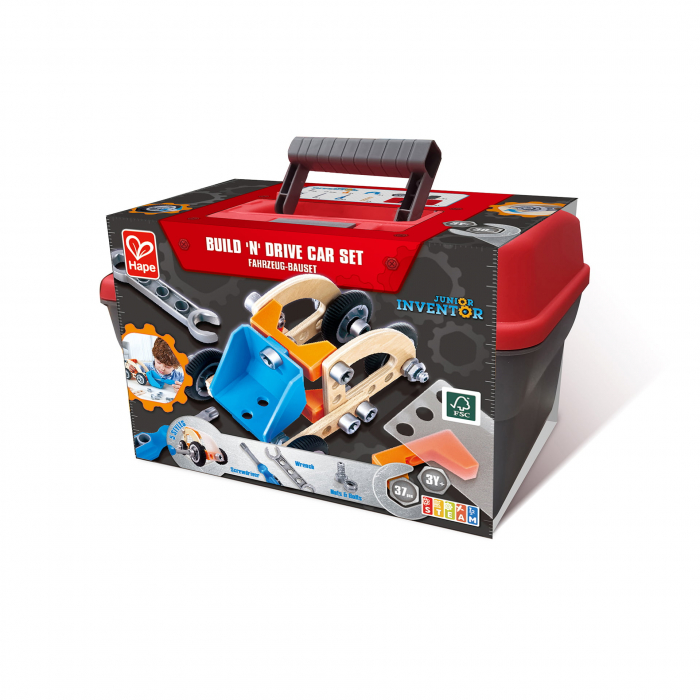 Jucarie din lemn - Set de constructie masini (37 piese) [1]