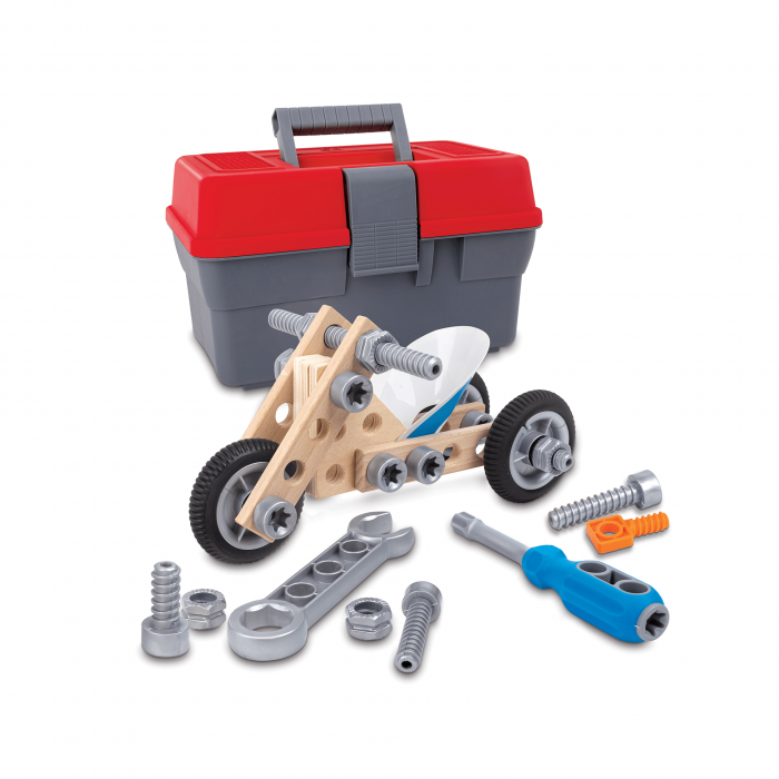 Jucarie din lemn - Set de constructie motociclete (34 piese) [2]