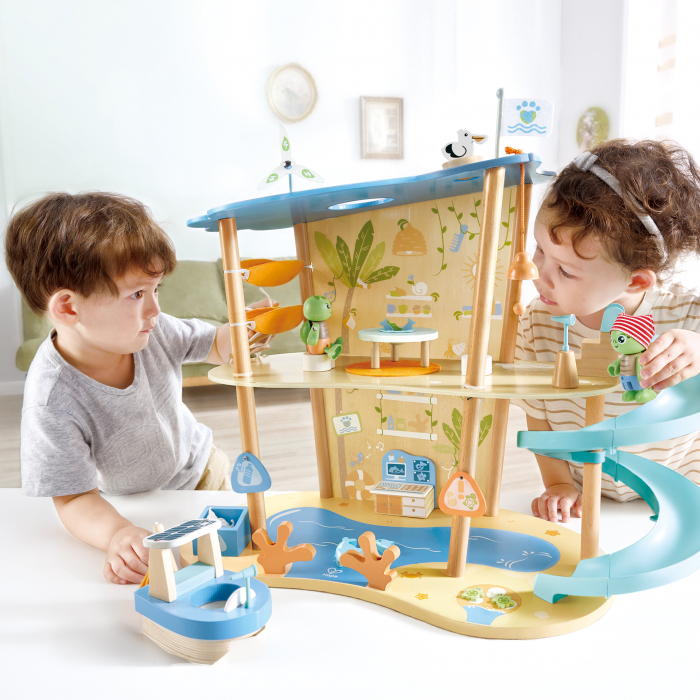Jucarie din lemn - Set de joaca salvarea oceanelor (48 piese) [8]